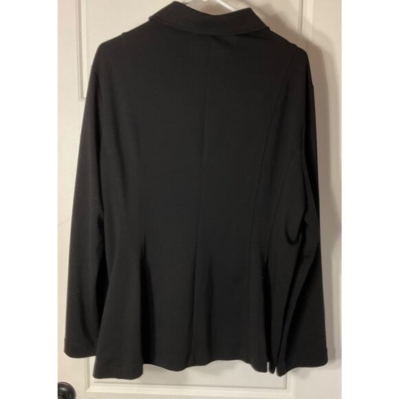 NY & CO Black Princess Seam Zip Front Long Sleeve Jacket XL - Picture 3 of 6